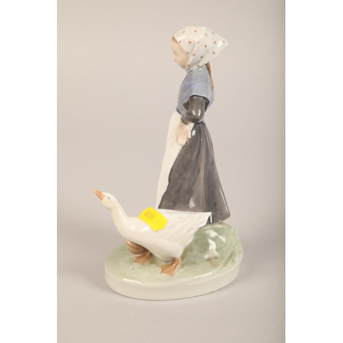 11 - Royal Copenhagen girl with goose and vase (2)