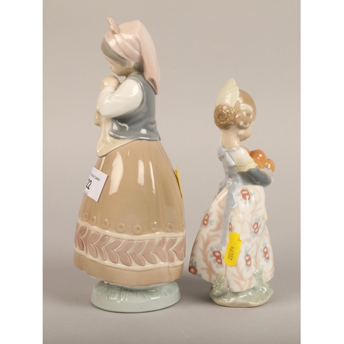 22 - Two Lladro girls