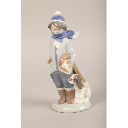 28 - Four Lladro figure of children and animals