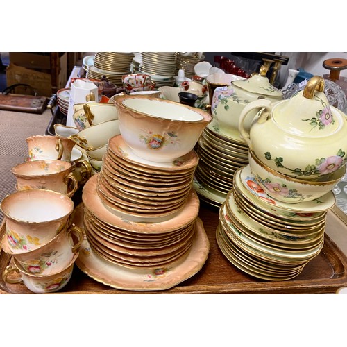 285 - Tray including Thomas teaware, Edwardian floral decorated part tea seat, etc.