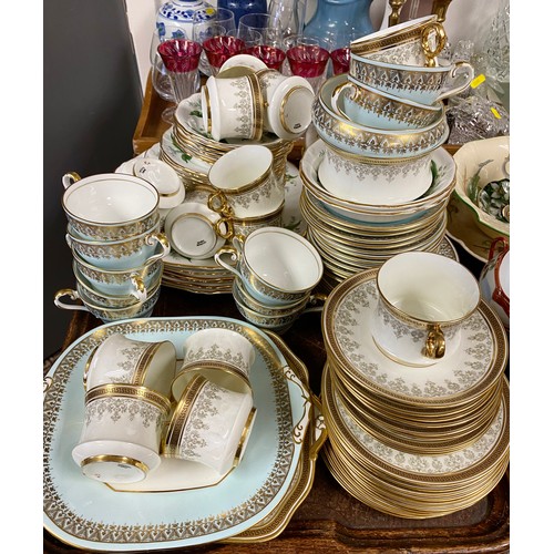 288 - Cauldon part coffee set, Aynsley part tea set, etc.