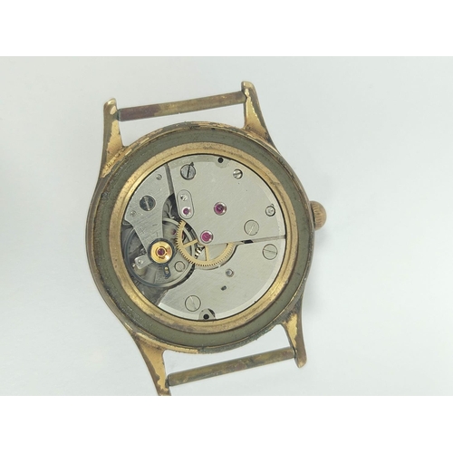 94 - 1950s gent's Hermes rolled gold watch, 32mm.