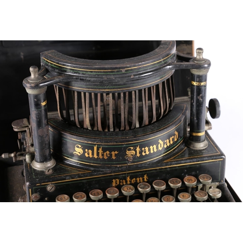 355 - Salter Standard Patent Typewriter circa early 20th century, with original carry case.