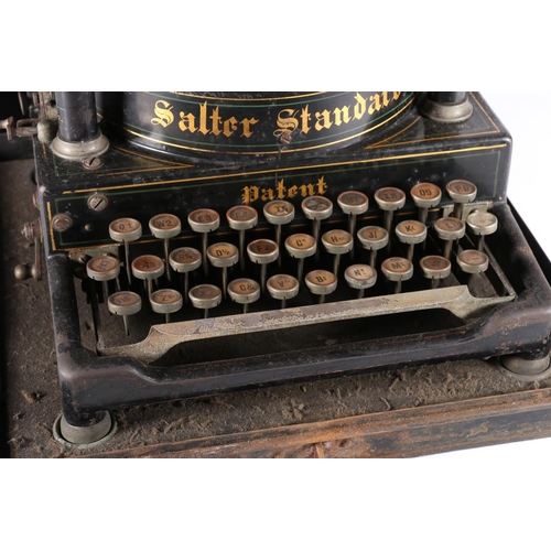 355 - Salter Standard Patent Typewriter circa early 20th century, with original carry case.