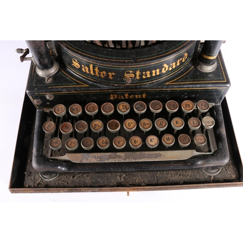 355 - Salter Standard Patent Typewriter circa early 20th century, with original carry case.