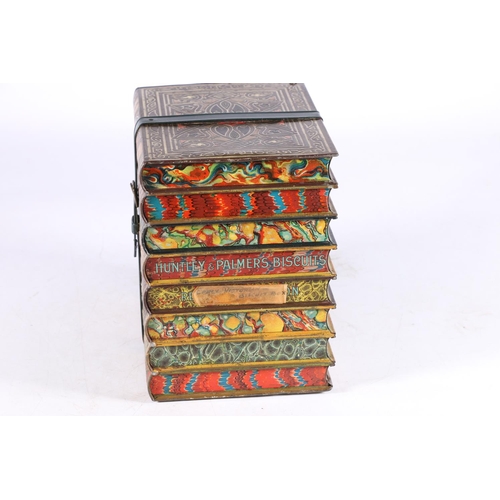 359 - Huntley and Palmers Biscuits tin in the form eight bound books including History of England, Pilgrim... 