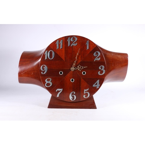 376 - 20th century mantle clock made from an aeroplane propeller boss, the works striking on four gongs ma... 