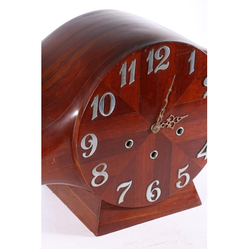 376 - 20th century mantle clock made from an aeroplane propeller boss, the works striking on four gongs ma... 