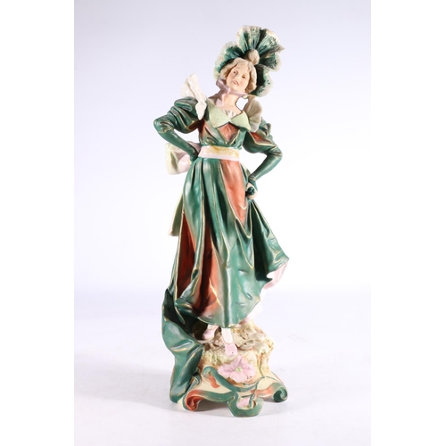 427 - Royal Dux porcelain figure of a dancing lady, applied pink triangle mark to the base, impressed numb... 