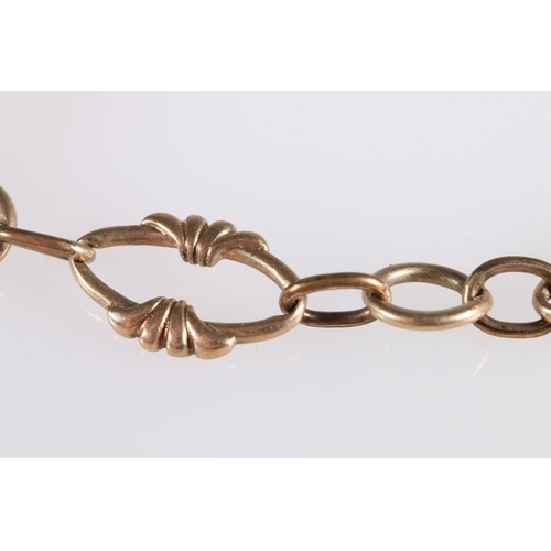 138 - 9ct gold fancy link bracelet, stamped '375', 11.3g.