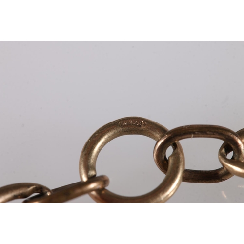 138 - 9ct gold fancy link bracelet, stamped '375', 11.3g.