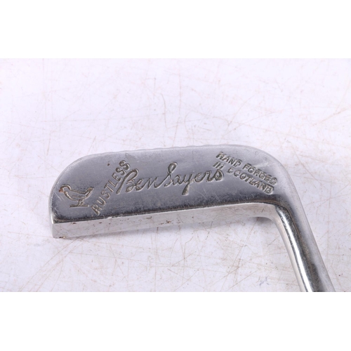 119 - All metal novelty fire poker putter inscribed 'Rustless Ben Sayers hand forged in Scotland', 42cm.