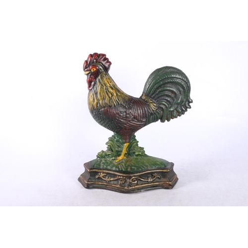 149 - Cast iron doorstop in the form of a cockerel, 30cm.