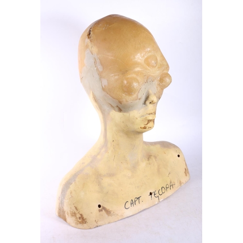 16 - Wax and plastic alien bust of Captain Tecopa from Space Precinct.