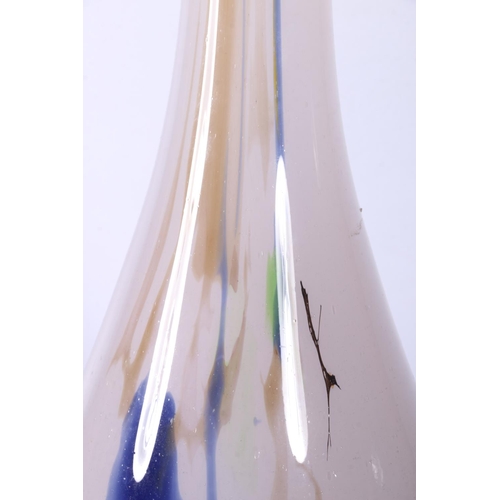 4 - Scottish Style Art Glass vase of slender tapering form, 55cm high.