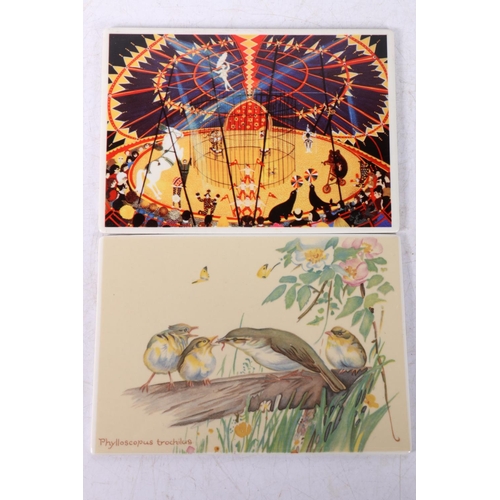 45 - Villeroy & Boch Vilbo ceramic postcards to include Circus, Farming, etc.