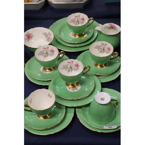 62 - Shelley floral decorated teaset.