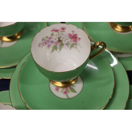 62 - Shelley floral decorated teaset.