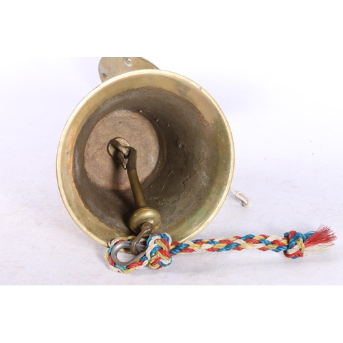 80 - Wall mountable brass bell, 20cm.