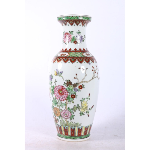 95 - Chinese floral decorated vase, 26cm.