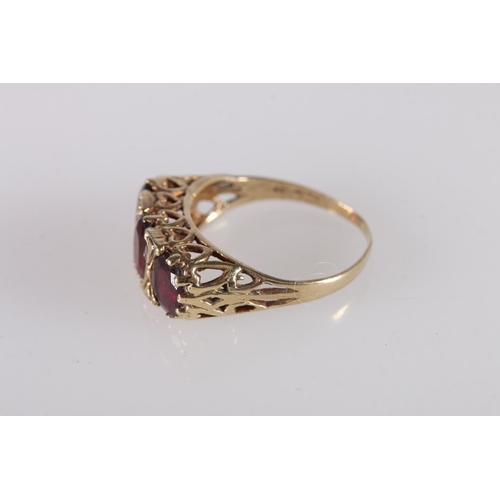 110 - Four 9ct gold dress rings, 14.6g gross.