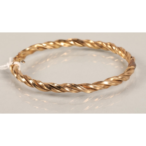 76 - 9ct gold bangle 14.2g