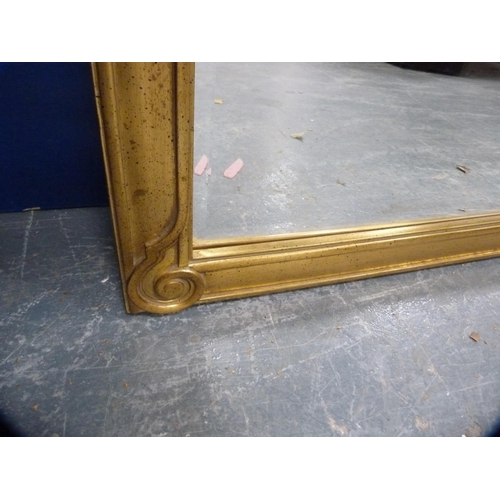 102 - Gilt overmantel mirror.