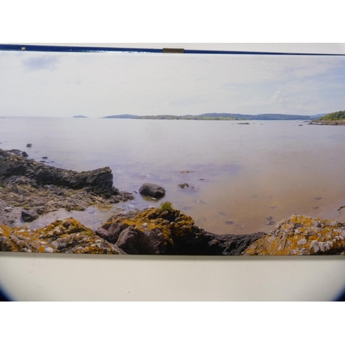 103 - Framed photograph, 'View from Rockcliffe Bay to Rough Island and Hestan'.