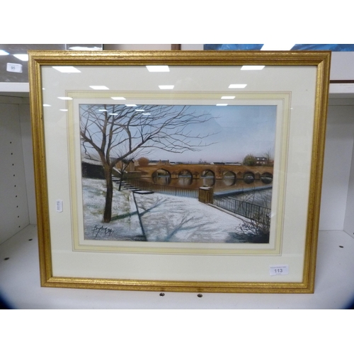 113 - Hugh BrydenThe Old Bridge, DumfriesSigned and dated '94.