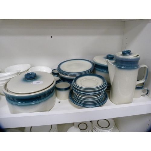 116 - Wedgwood 'Blue Pacific' part dinner set, set of Wedgwood 'Insignia' bowls etc (one shelf).