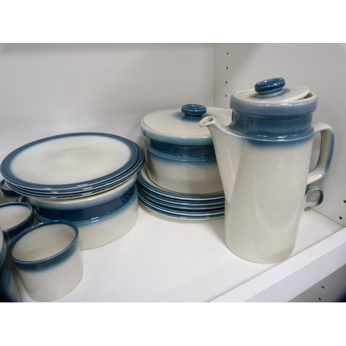 116 - Wedgwood 'Blue Pacific' part dinner set, set of Wedgwood 'Insignia' bowls etc (one shelf).