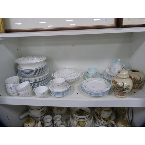 118 - Royal Worcester part tea and breakfast set etc (one shelf).