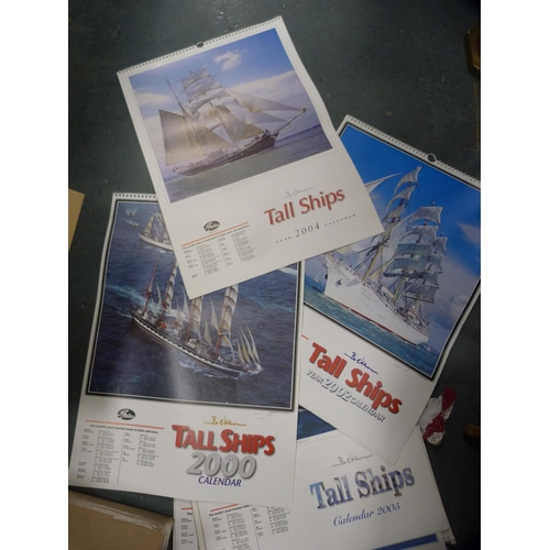 161 - Four Gates' tall ships calendars, Reader's Digest The Living Countryside, picture etc.... 