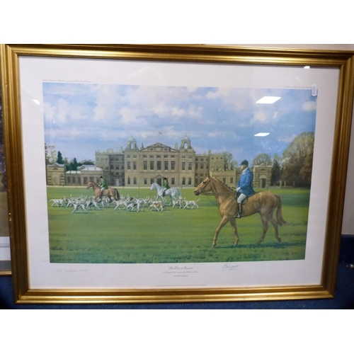 17 - John King'A Pytchley Wednesday with HRH The Prince of Wales'Pencil signed print, no. 264/350, a hunt... 