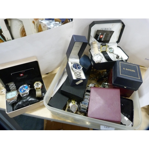 182 - Collection of various fashion watches to include H Samuel, Zurich etc.