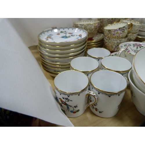 19 - Assorted teawares to include Plant Tuscan coffee set, blue and white ware, Caithness paperweight and... 