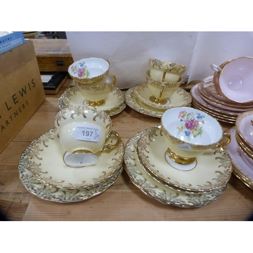 197 - Rosina part tea set and a Plant Tuscan part tea set.