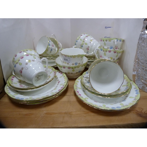 200 - Radfords for Fenton 'Naples' part tea set.  (36)