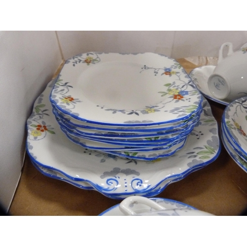 207 - Sutherland China floral decorated part tea set.