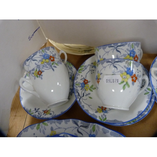 207 - Sutherland China floral decorated part tea set.