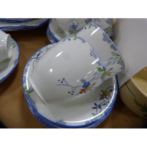 207 - Sutherland China floral decorated part tea set.