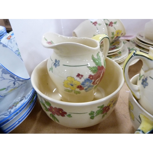 209 - Royal Doulton 'Henley' pattern part tea set and a Susie Cooper coffee set.