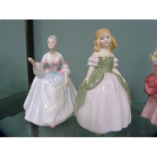 233 - Three small Royal Doulton figures, 'Diana', 'Penny' and 'Cissie', and a Greenwich Workshop limited e... 