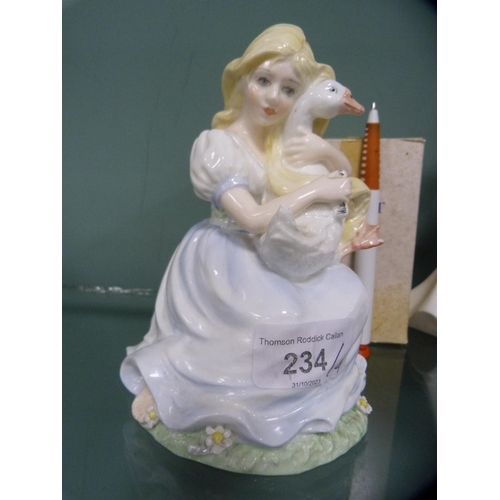 234 - Paragon figure, 'Lady Cynthia', Coalport figure, 'Lorraine', Royal Doulton Images figure of a bride ... 