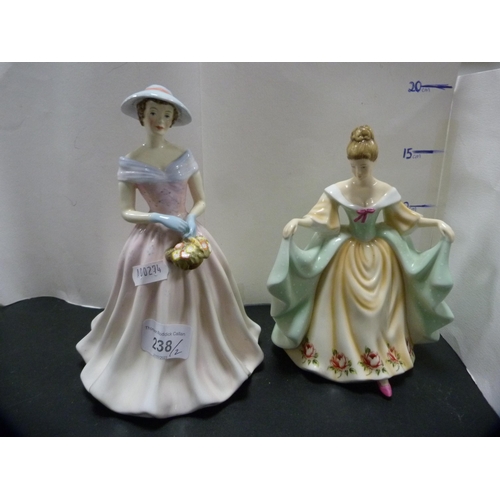 238 - Paragon figure, 'Bridesmaid', and a Royal Albert figure, 'Mary'.  (2)