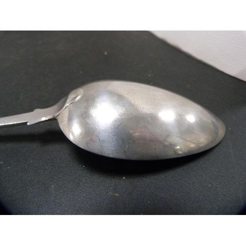 250 - Regency silver serving spoon, hallmarks for London.