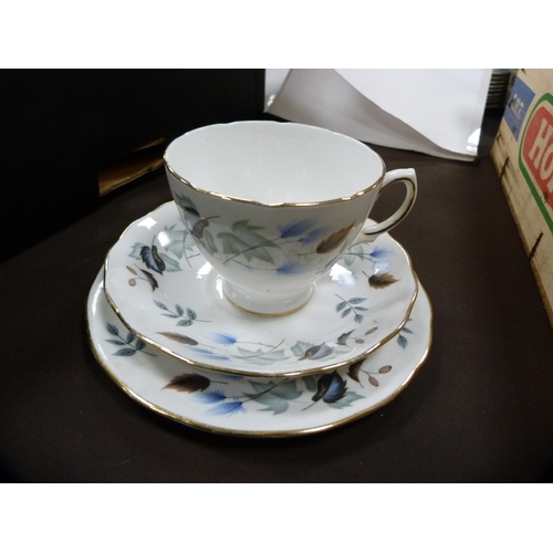 3 - Colclough floral decorated part tea set.