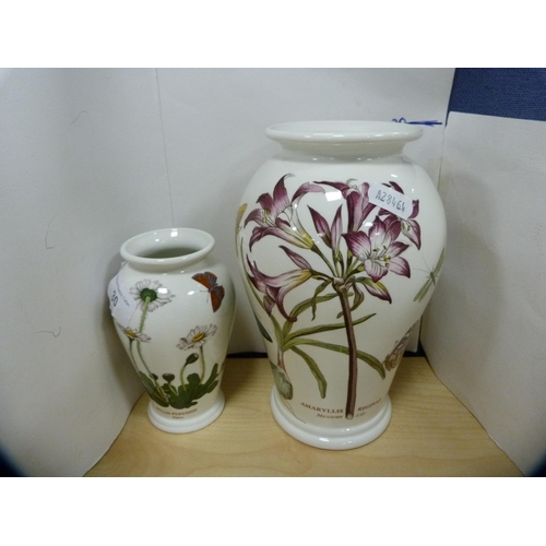 30 - Four pieces of Portmeirion 'Botanic Garden' ware to include two vases, butter dish and cover etc.