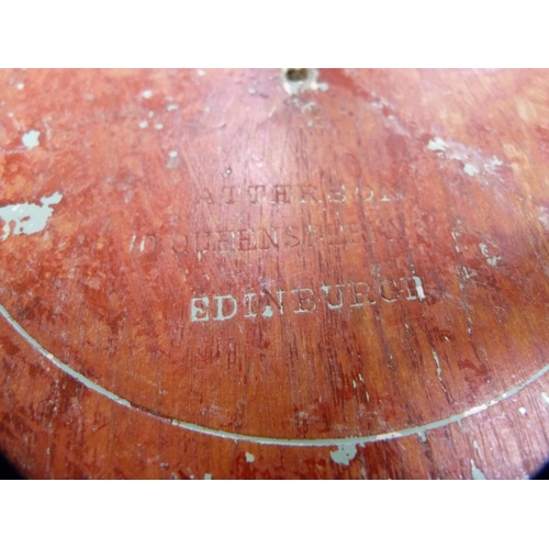 381 - Painted milking stool, stamped Atterson, 10 Queensferry, Edinburgh.