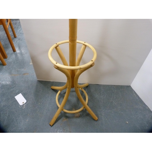 395 - Two floor lamps and coat stand.  (3)